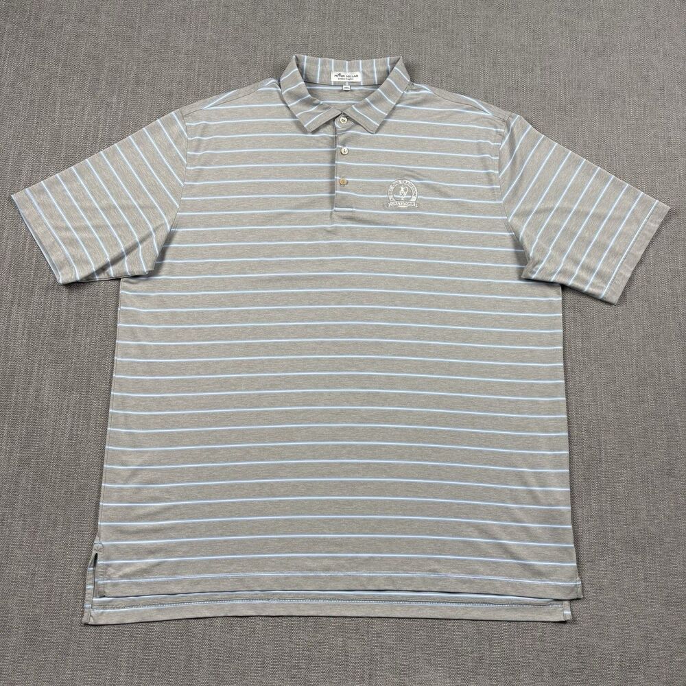 Peter Millar Greystone Regions Tradition Striped Polo Shirt XXL Summer Comfort